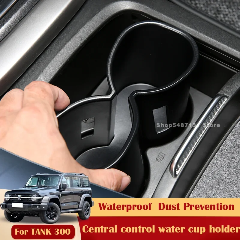 Car Inside Water Cup Holder Armrest Console Organizer Storage Box for Great Wall GWM Tank 300 Accessories 2020 2021 2022 2023