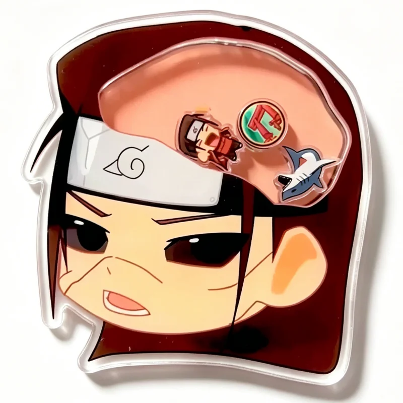 Colgante acrílico flotante Naruto Head Shaker con Hashirama Senju y Tobirama Senju, adorno para bolso, regalo de anime Naruto Manga para coleccionistas y fans.