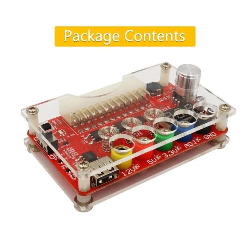 ATX 24P Power Supply Panel and Acrylic for Case Input Adapter Adjustable Reset for Best Sale