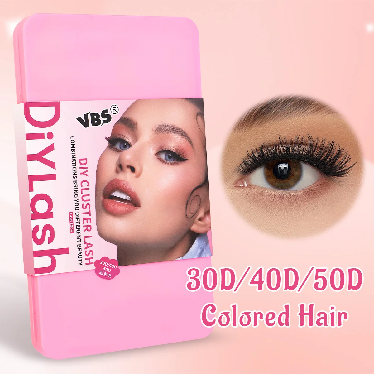 رموش صناعية سميكة 640 لونًا، رموش صناعية كسولة مجزأة فائقة النعومة، رموش ذات سعة كبيرة