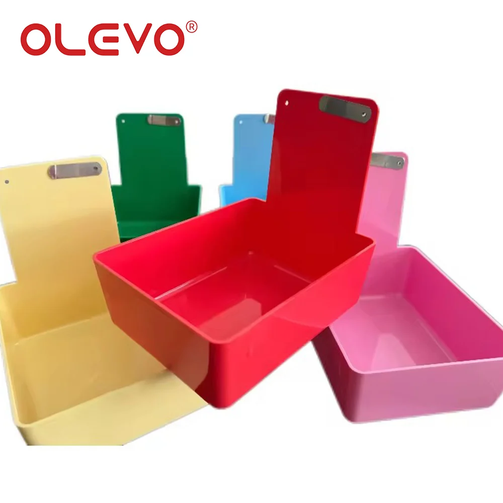 Olevo Dental Working Lab Pfanne Kunststoff zähne Modell Aufbewahrung sbox mit Edelstahl Clip Prothese Umsatz Tablett Fall bunt