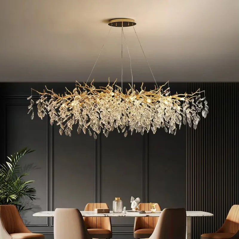 ODM/OEM Luxury Home Decor Hanging Lamp Led Raindrop Chandelier Crystal Drop Chandelier