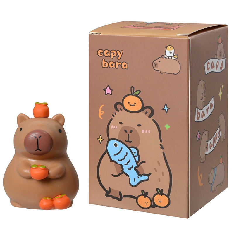 6Pcs/Set Capybara Figure Blind Box Anime Capybara Figures Doll  Decoration Toy For Children Christmas Gift