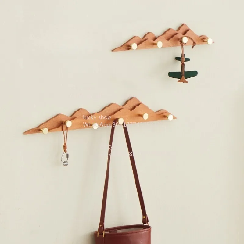 

Подвесная вешалка, настенная вешалка для одежды из массива дерева, крючок для шляпы на стене, подвесной крючок для входной двери, продвинутый