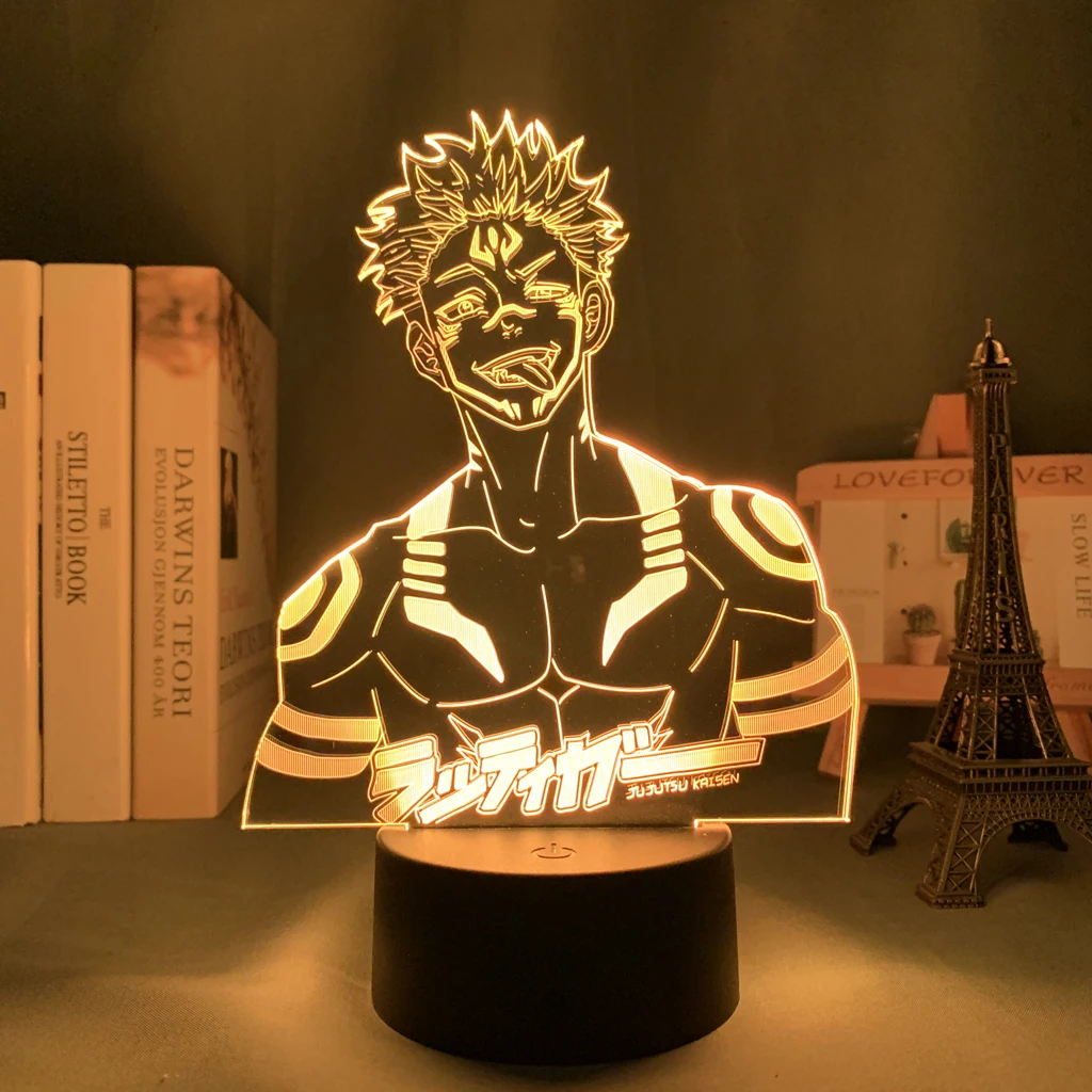 Lampe LED Anime pour Décoration de Chambre d'Enfant, Jujutsu Kaimmer Ryomen Sukuna, Lumière Manga, Cadeau d'Anniversaire pour Ami, Jsb