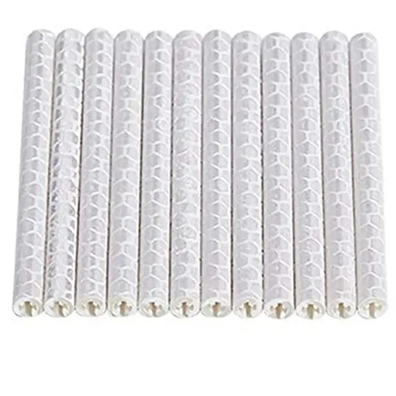 12/24/48 قطعة عجلة دراجة المتحدث ملصق عاكس أنبوب ملون تحذير ضوء السلامة لتقوم بها بنفسك عاكس طقم أمان عاكس