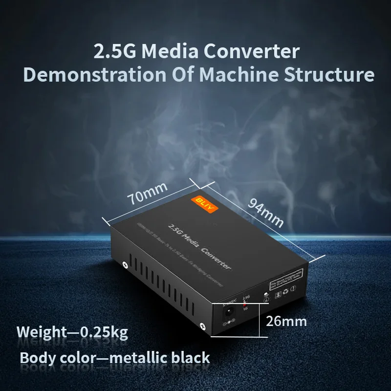 Imagem -05 - Fibra Óptica Media Conversor Sfp 2.5g