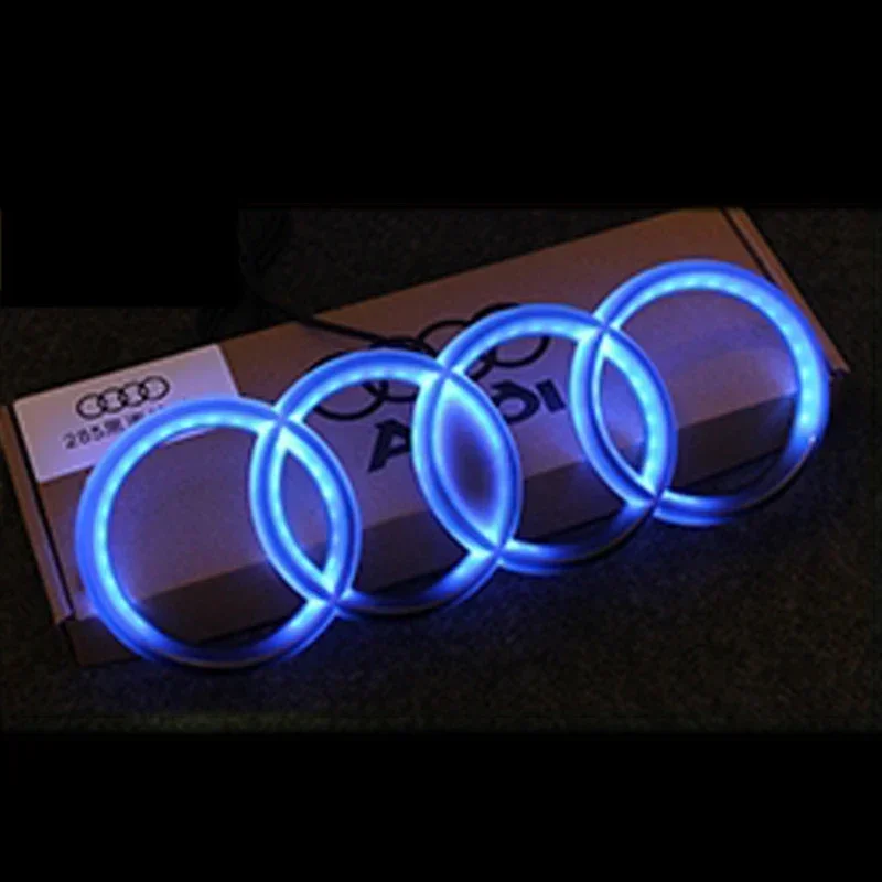 Für A7 A3 A4 A6 Q3 Q5 Q7 Q8 Logo 273/285mm Dynamisches Auto-Frontgrill-Emblem Streamer-Abzeichen Licht Modifikationszubehör