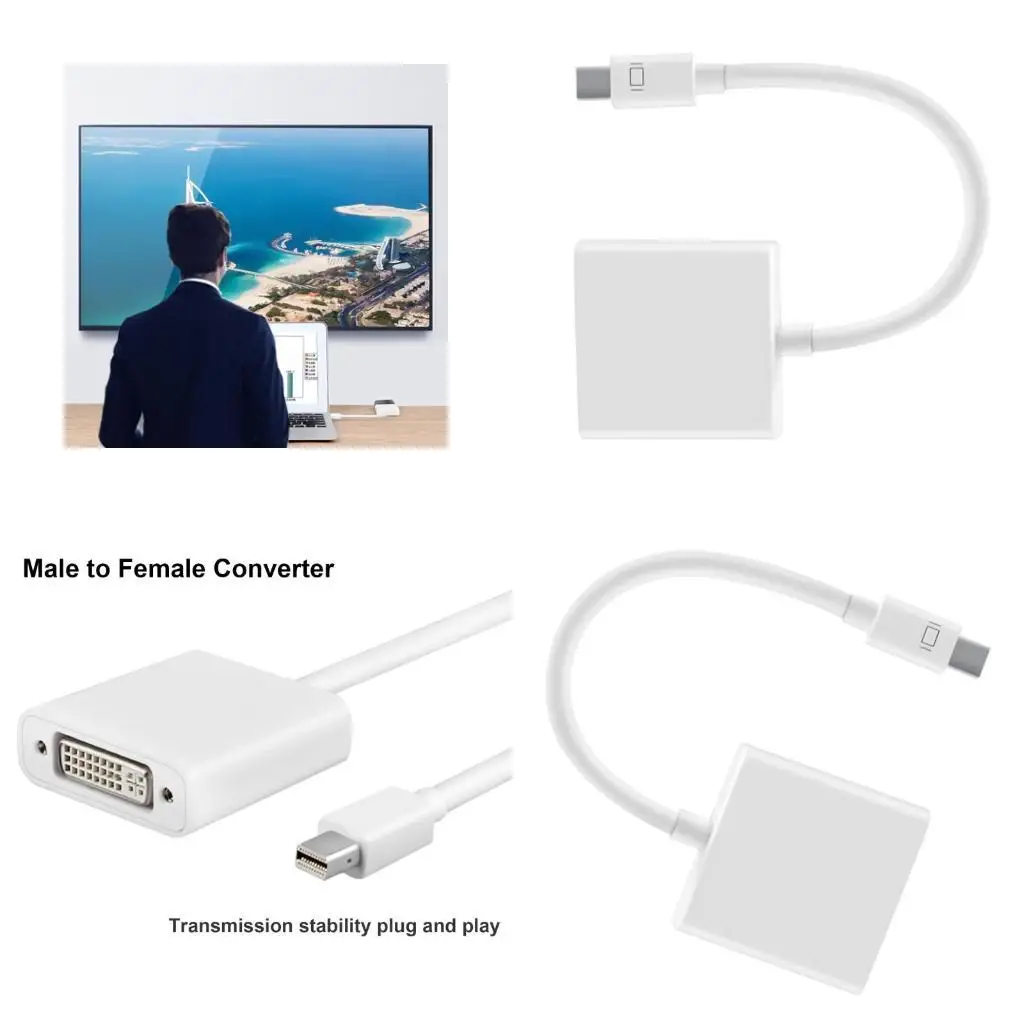 

Y1UB to DVI Cable Adapter Male to Female Cord Converters Digital Video Monitors Cable Support for Monitors Devices