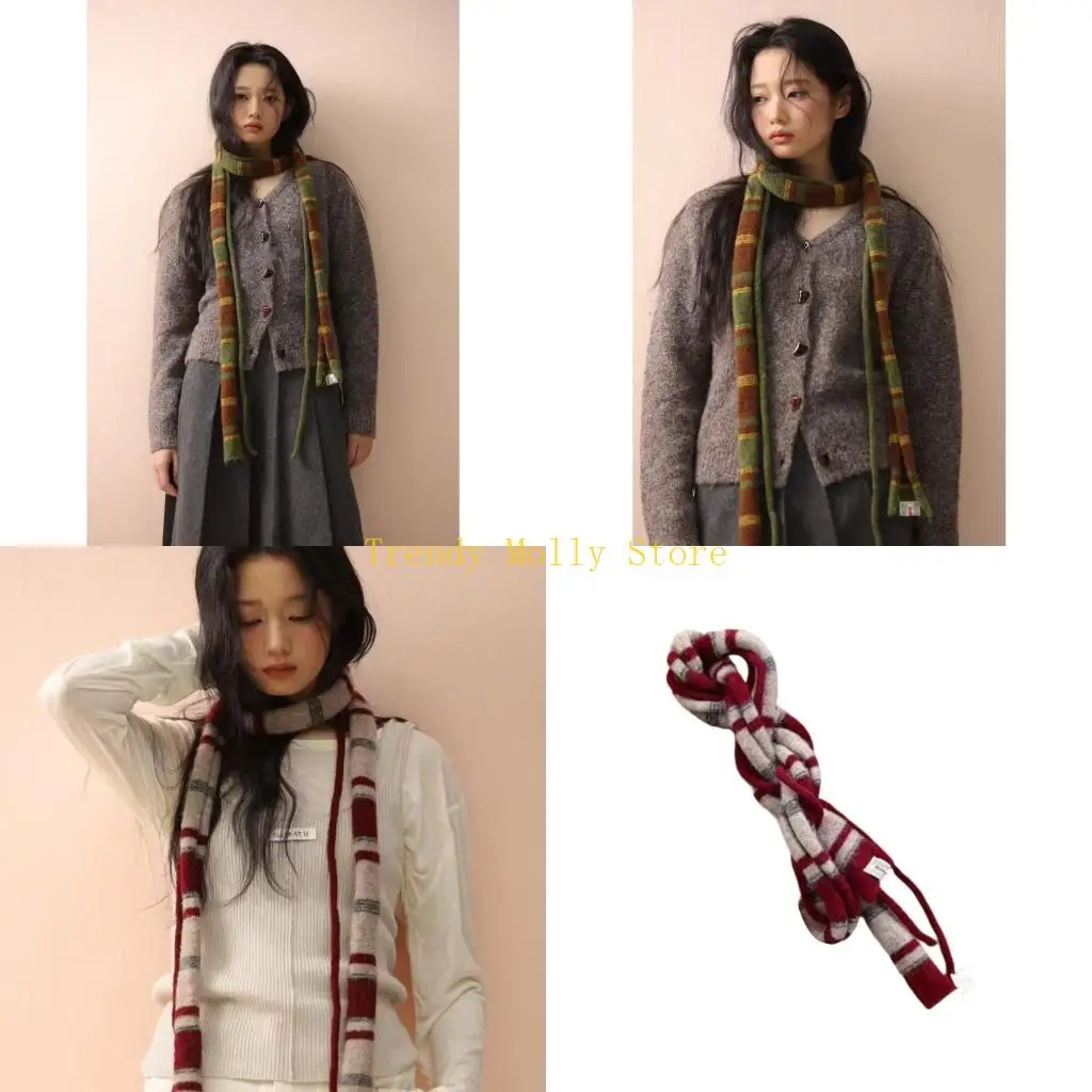 

N5KB Модный обтягивающий длинный шарф унисекс из нежной ткани, универсальный для любителей городской моды