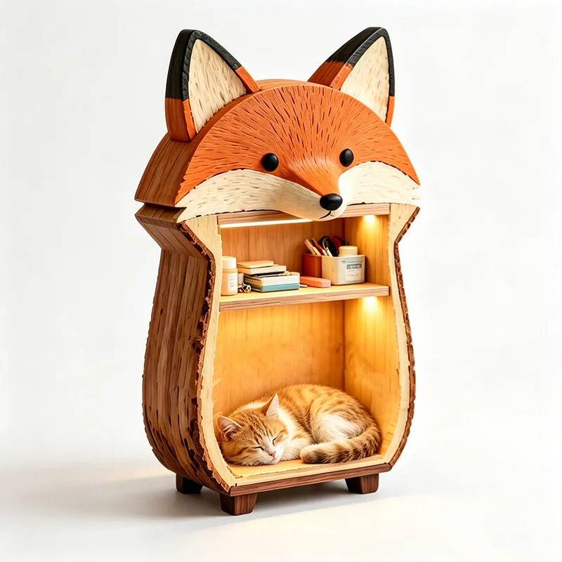 

Solid wood cat house, climbing frame, double villa, wooden box, delivery room,