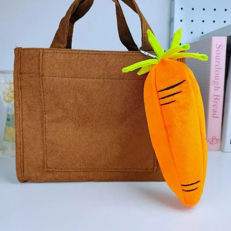 Cute Simulated Carrot Plush Pencil Case Creativity Portable Storage Bag School Stationery Large Capacity Pencil Pouch Cartoon
