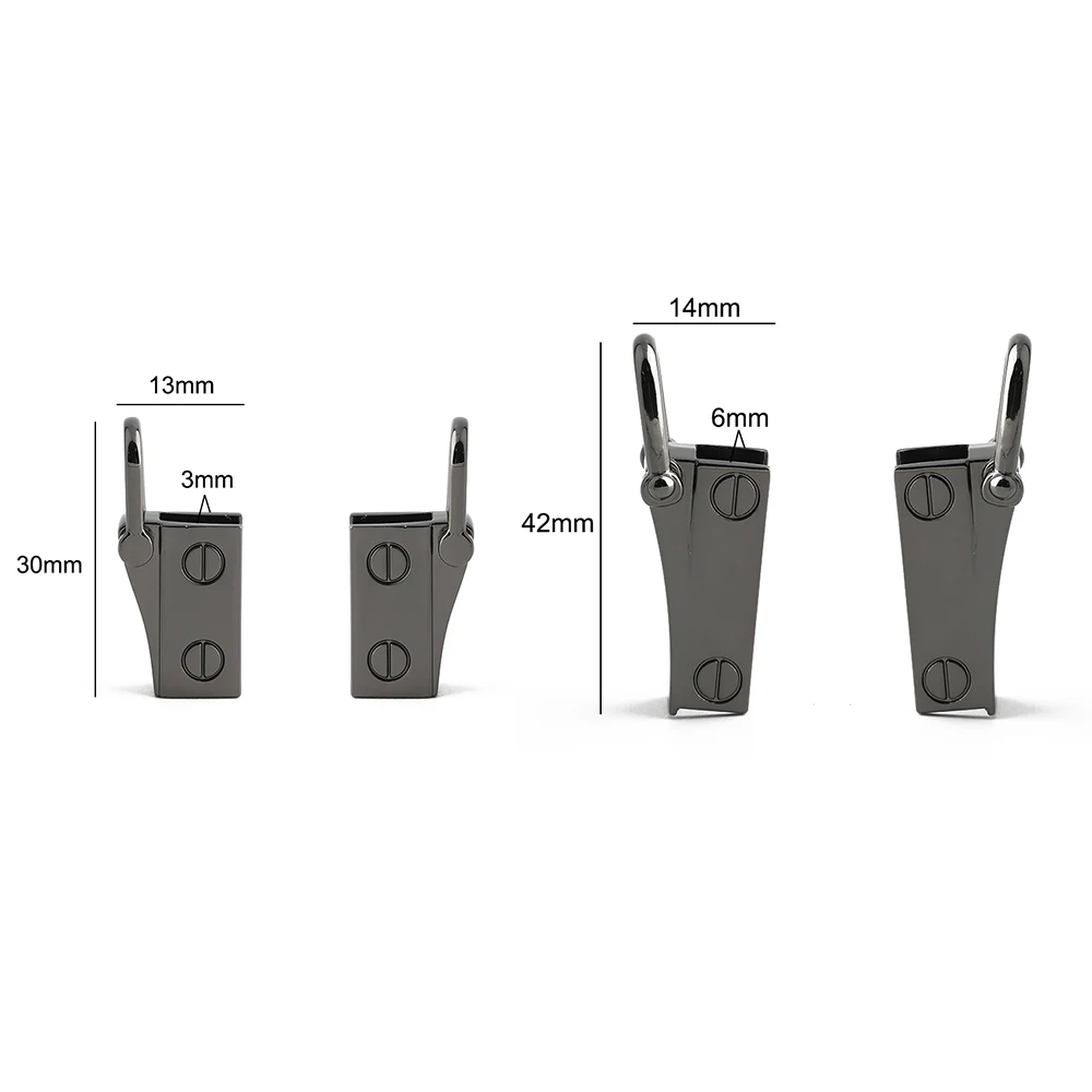 5/25/50Pairs 30x13mm,42x14mm Metal Bag Side Clip Anchor Gusset Hanger Clamps For DIY Purse Strap Edge Anchor Link Accessories