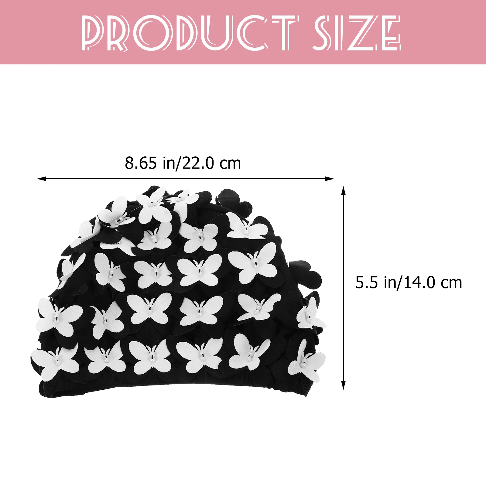 

Butterfly Swimming Cap Durable Nylon Swim Hat Women Lightweight Protective Swim Cap for Pool Long Hair Swimming Caps for Women