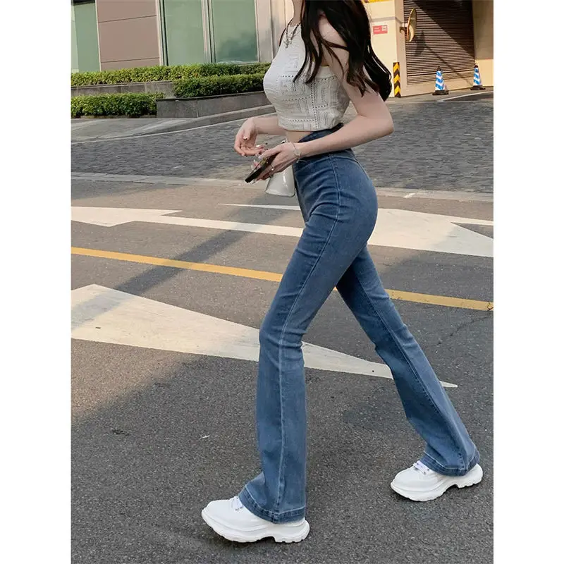 Asymmetrica Jeans Bell Bottom Pants Woman Denim Jeans Pants For Women 2024 High Waisted Flare Leggings Skinny Vintage Hot Korean