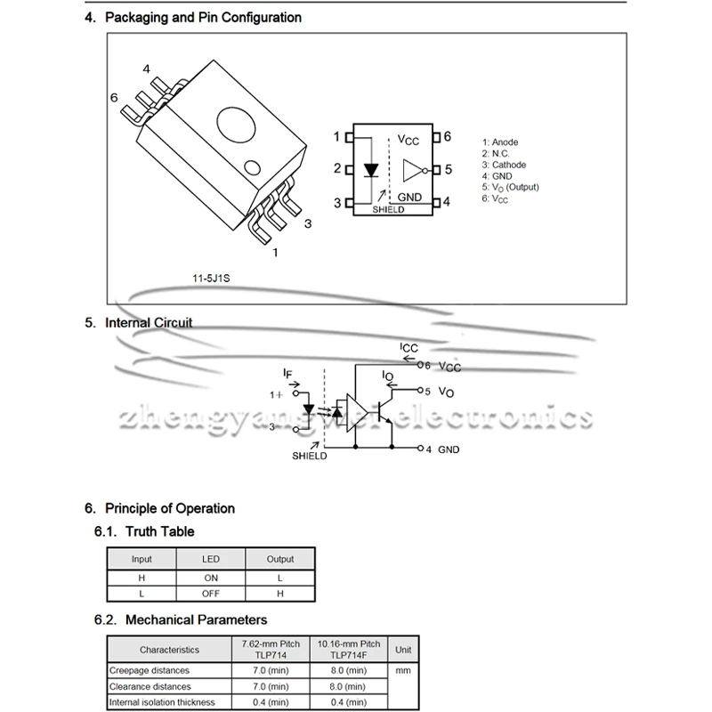 TLP714 SOP6 P714 2PCS TLP714F Infrared LED Photocouplers IC 714