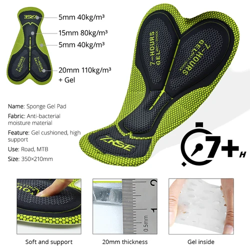 Imagen 2 del producto Pantalones cortos con pechera para ciclismo para hombre, ropa sin costuras para exteriores, paseo en bicicleta, 7 horas, acolchados, equipo profesional, medias con pechera, pantalones cortos transpirables para ciclismo de montaña