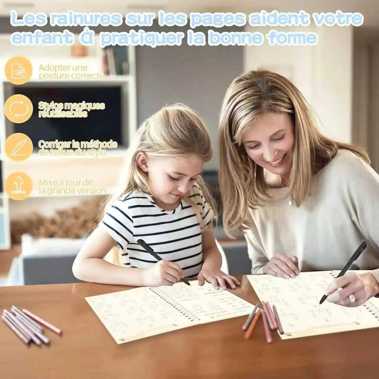 كتاب ممارسة الكتابة المخطوطة للأطفال للتدريب على التحكم في قلم تتبع الحروف الإنجليزية ورسم كتاب الأرقام السحرية