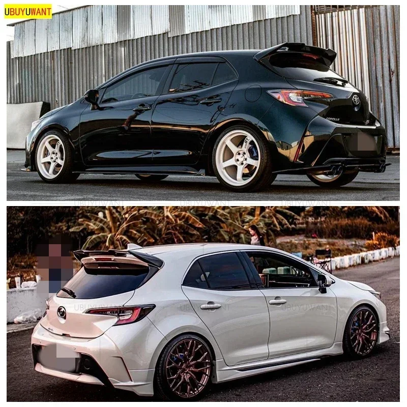 For Toyota Corolla Hatchback 2019 - 2021 Car Roof Spoiler Rear Trunk Wing ABS Glossy Black Body Kits Tuning Exterior Accessories