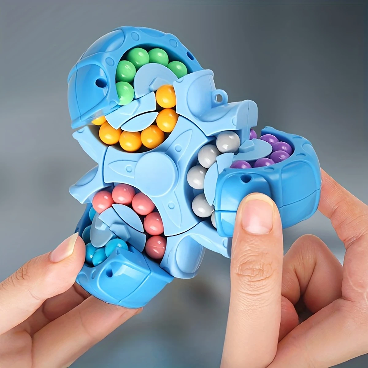 Zeszijdig roterende magische bonenkubus Vingertopspeelgoed Brain Teaser Game Educatief stressverlichting kinderspeelgoed cadeau