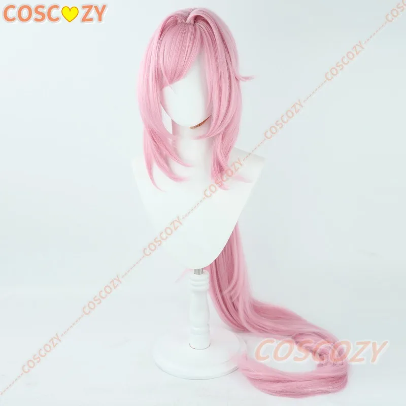 Anime Honkai Impact 3 Elysia Cosplay Pruik 120 cm Lange Roze Hittebestendige Synthetische Haar Pruiken + Pruik Cap