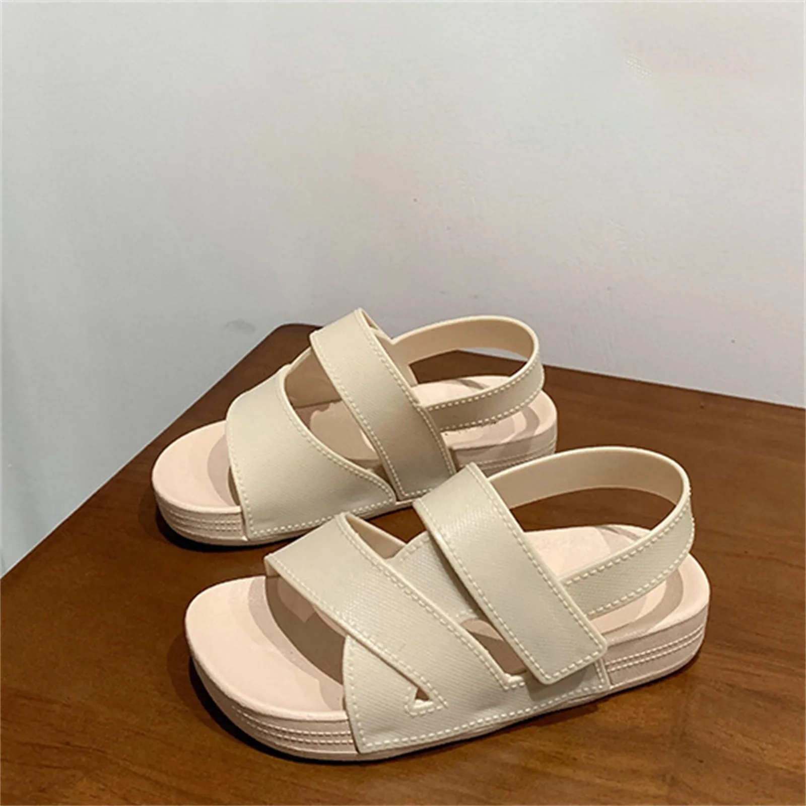 Sandali da spiaggia per bambini estivi in PVC solido impermeabile bambino ragazzi ragazze sandali Casual antiscivolo piscina a piedi nudi bambini scarpe gladiatore