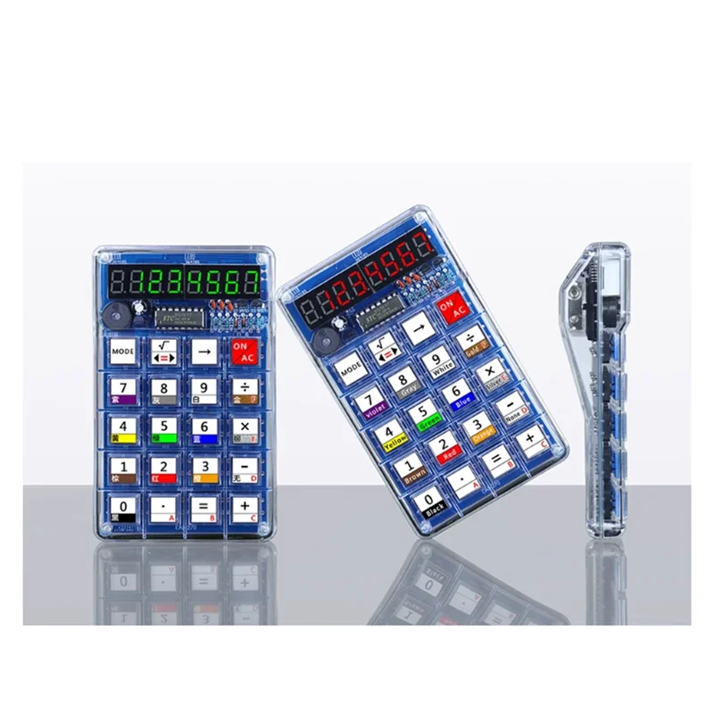 A73E-DIY Electronic Kits LED Digital Tube Calculators 51 Microcontroller Control Resistance Conversion Soldering Projects