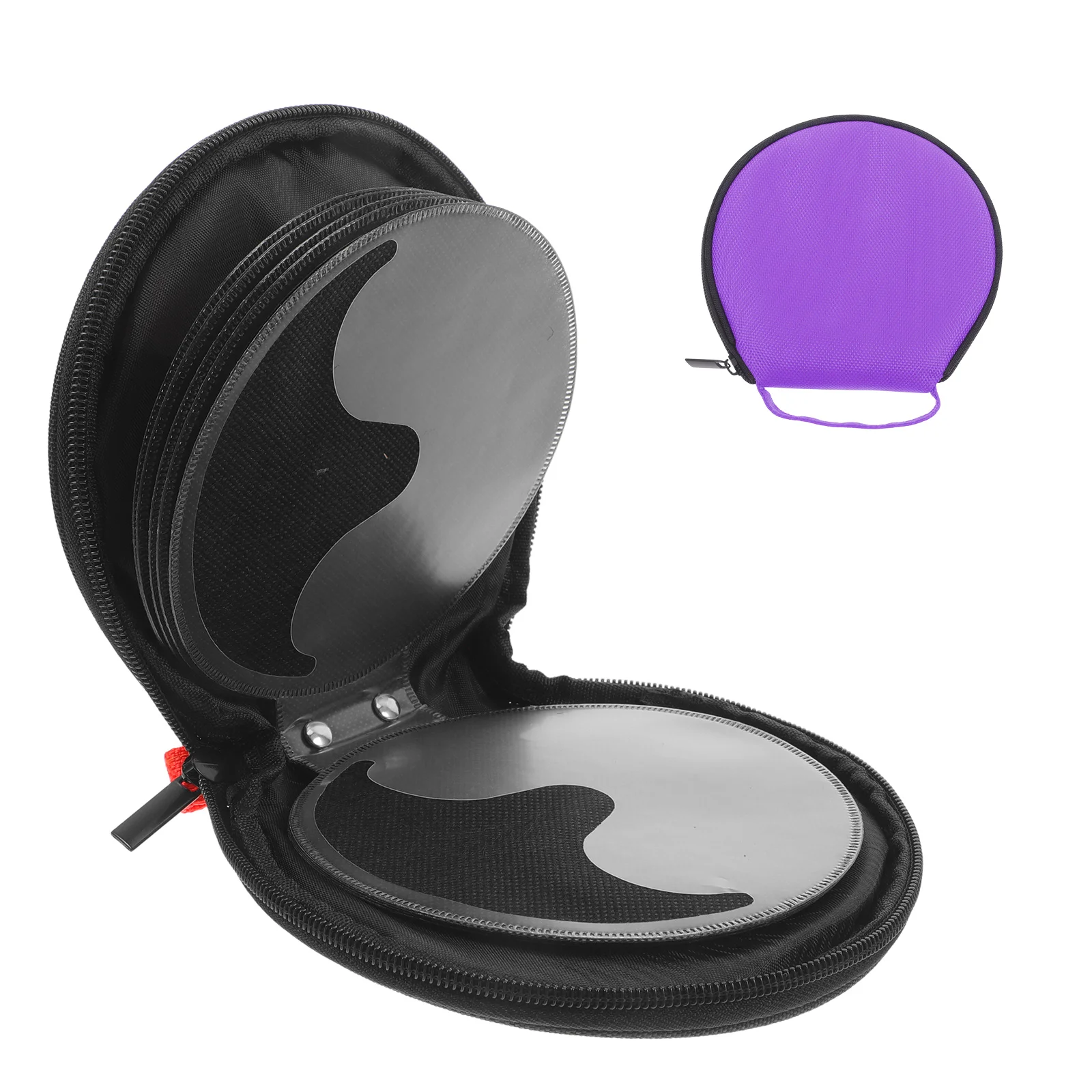 

Portable Oxford Cloth Car Cd Bag Large Capacity Round Storage Case Travel Organizer Protective Pouch Purple