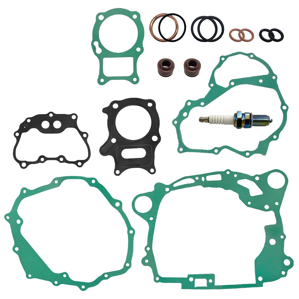 For Honda TRX250X Recon 250 TRX250TE/TM 2009-2023 TRX250EX 2001 2002 2003 2004-2008 Complete Gasket Kit Set & Spark Plug