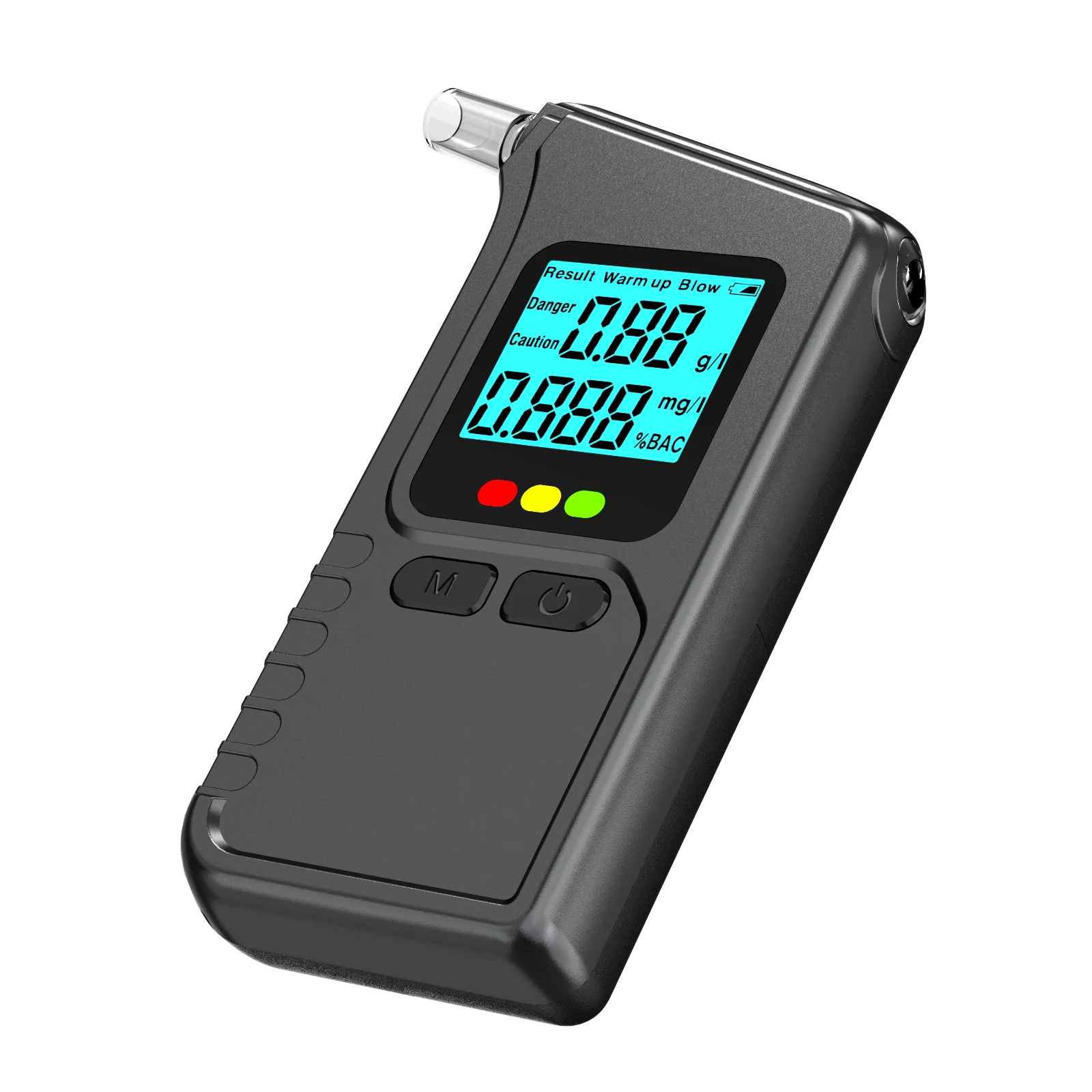 

Portable Breathalyzer with LED Display and 5 Mouthpieces Alcohol Tester Alcotester for Personal & Professional Use