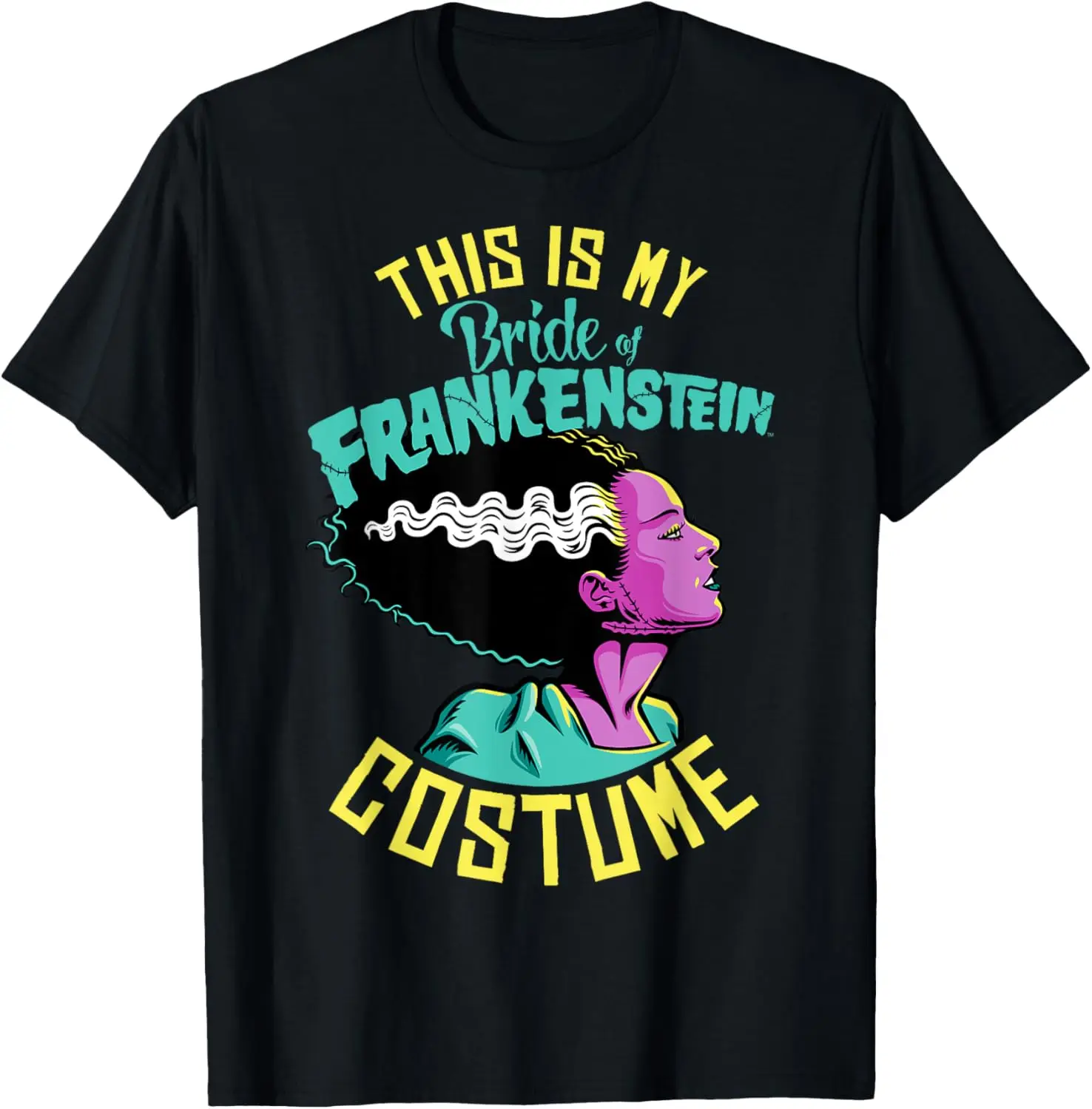 Camiseta de disfraz de novia Frankenstein de monstruos universales