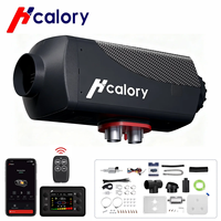 Hcalory HC1-U5 Car Heater 5KW Black 12V Diesel Air Heater with Remote Control and LCD Panel Diesel Parking Heater Low Noise