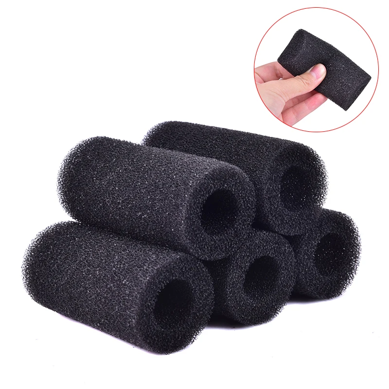 - 5 Stück schwarze Schwamm-Aquariumfilter-Schutzabdeckung in L-Größe für den Einlass von Fischtanks und Teichen -