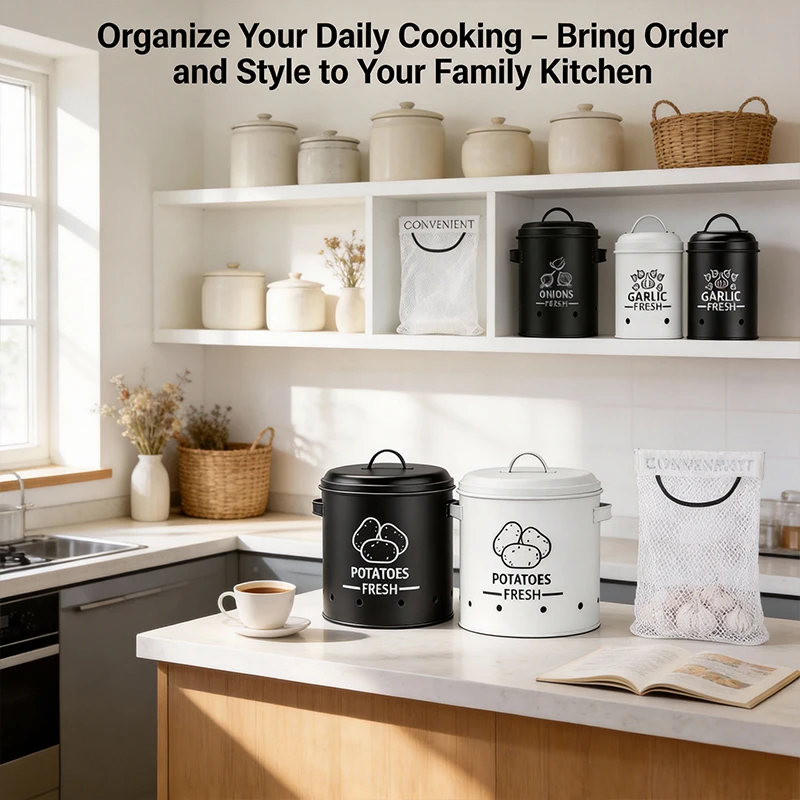 Kitchen Organizers for Potatoes, Garlic and Onions