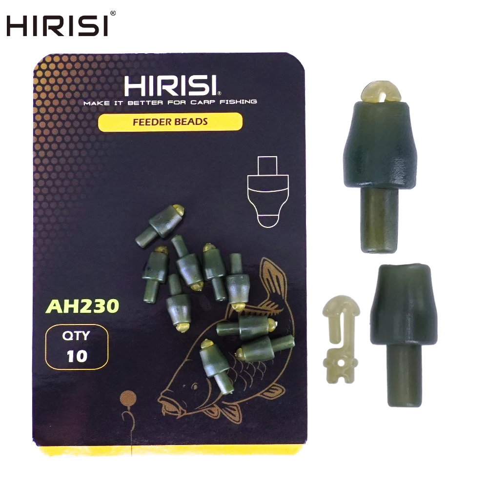 Hirisi 10pcs Fishing Carp Method Feeder Connectors Inline Quick Change Bead Silicone Fishing  Accessories AH230