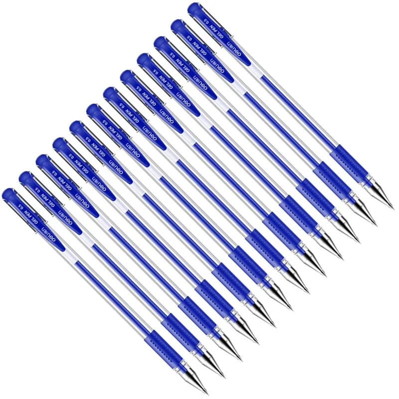 

12 шт., гелевая ручка Deli 0,5 мм, цветные чернила, школьные канцелярские товары, деловой письменный инструмент, студенческие канцелярские принадлежности, подарок на вечеринку