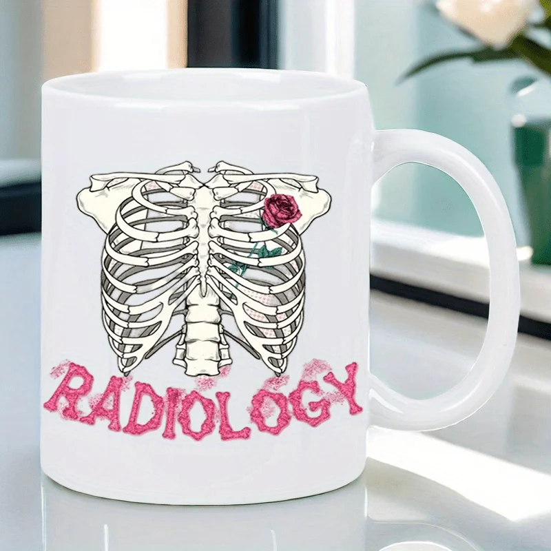 Radiology Mug with Human Skeleton Chest X-Ray Design - - Ideal Medical Gift for Radiologists, Radiologic Technologists, Medical