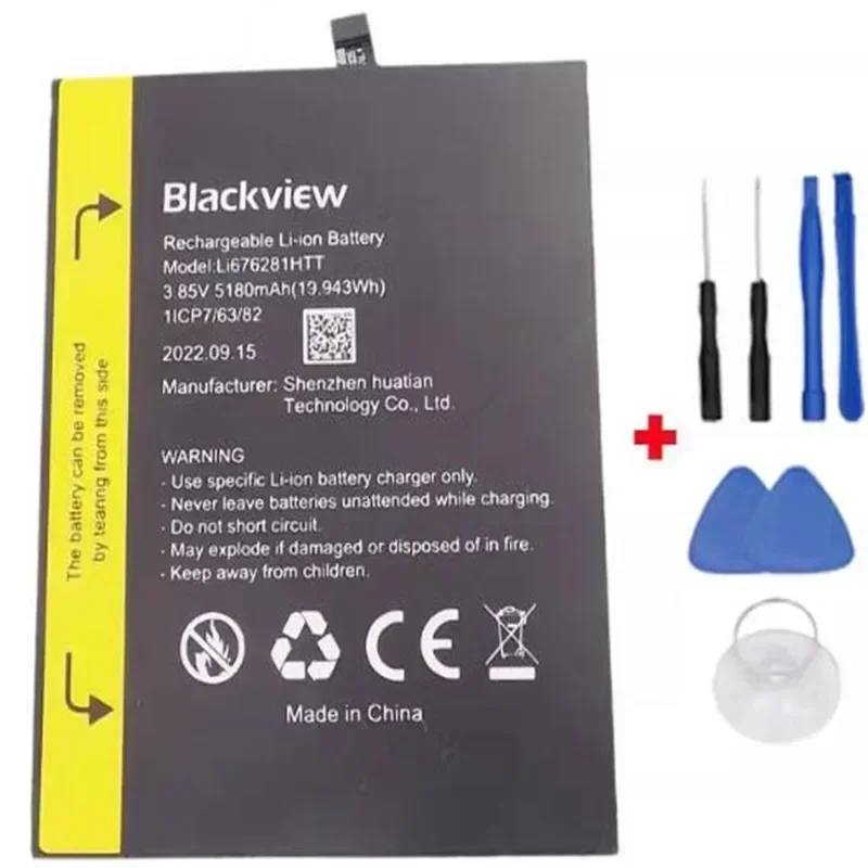 

100% original for Blackview BV7200 battery 5000mAh Zero cycle battery In stock for Blackview Li676281HTT battery