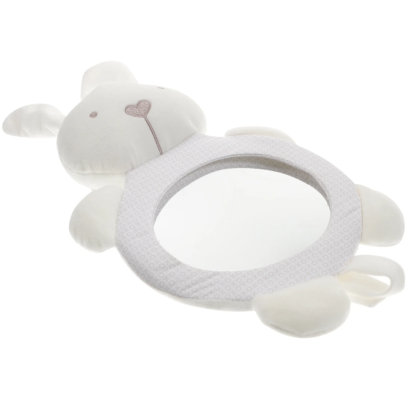 مرآة سيارة للمقاعد الخلفية التي تواجه، مرآة أمان مقاومة للكسر بتصميم أرنب كرتوني لطيف لمراقبة الرضع #2