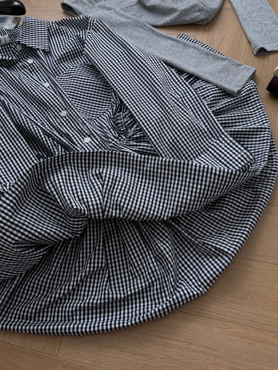 Mujer de principios de otoño Faion adelgazante largo Sve Plaid Puffy Dr tejido envolvente cintura ceñida Midi Dr