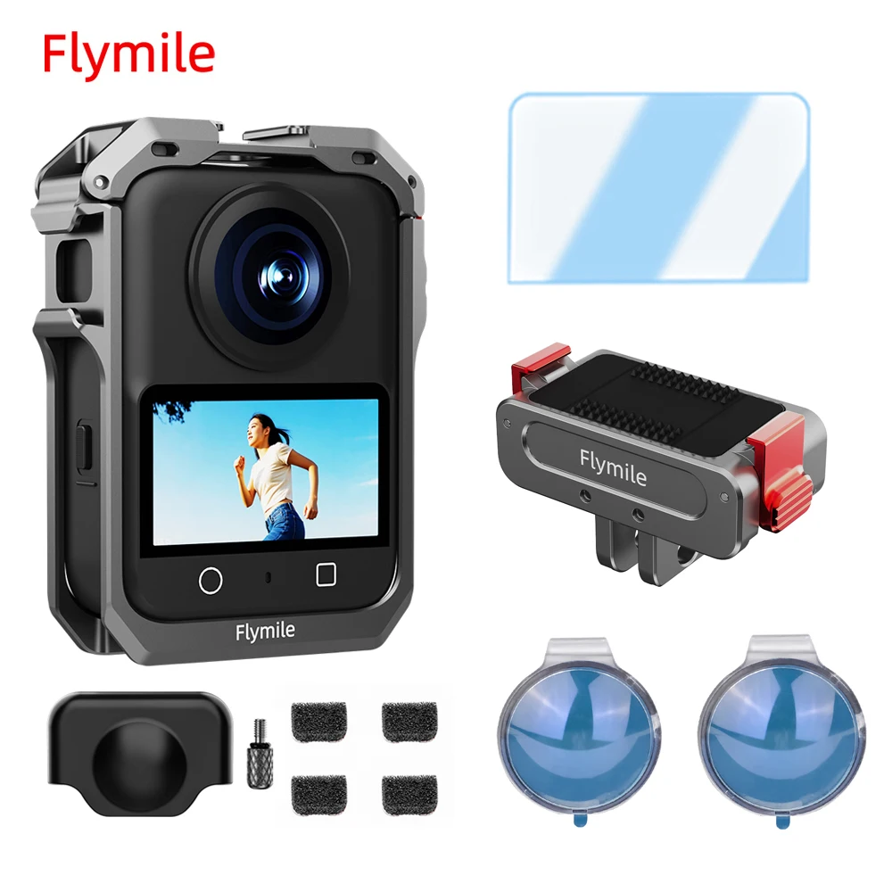 

Flymile Cage Metal Protective Case for DJI OSMO 360 Accessories Frame Cage Cold Shoe 1/4" Threads Multifunction Expansion Mounts