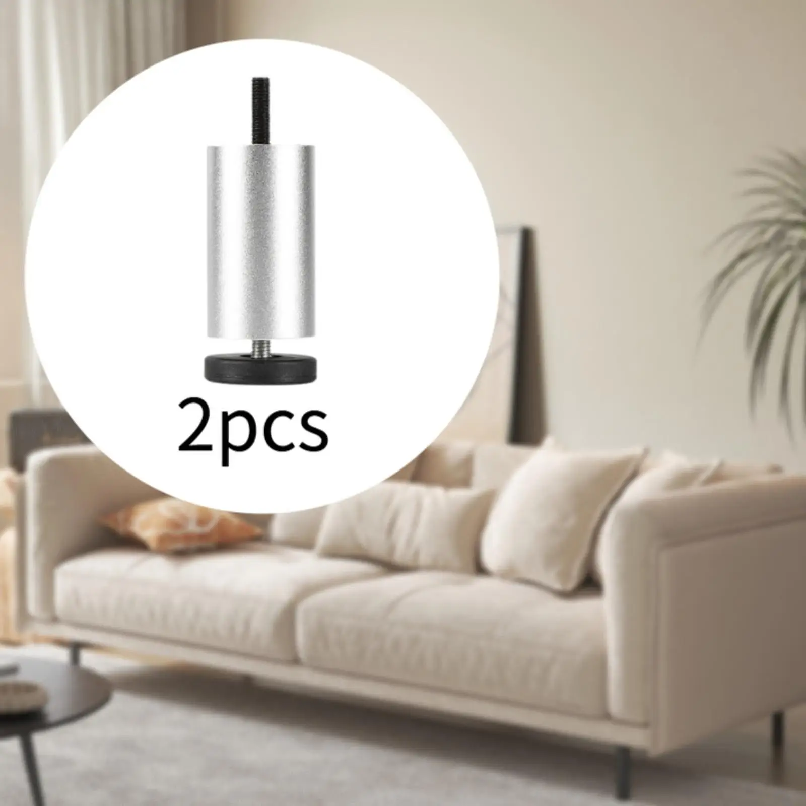 

2x Adjustable Furniture Legs Aluminum Alloy Support Legs for Couch Chair Bed