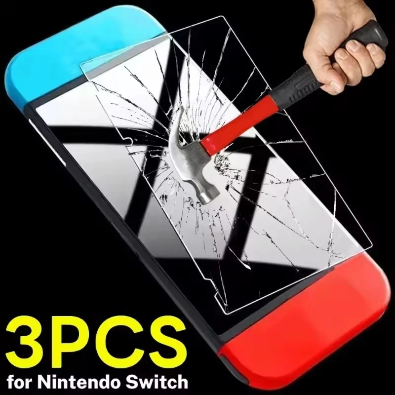 Protecteur d'écran en verre trempé HD, 1 à 3 pièces, pour Nintendo Switch OLED/NS/Lite Premium, anti-rayures, verre trempé de protection