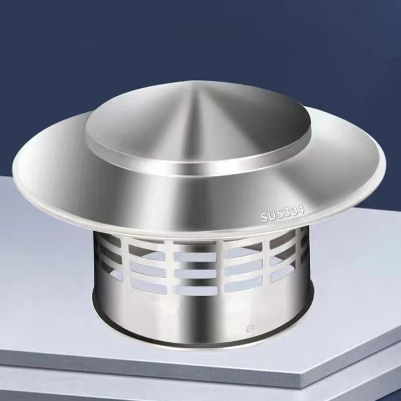 

75/110/160mm Stainles Steel Chimney Cap For Exterior Wall Roof Pipe Exhaust Vent Hood Air Outlet For Ventilation Ducts