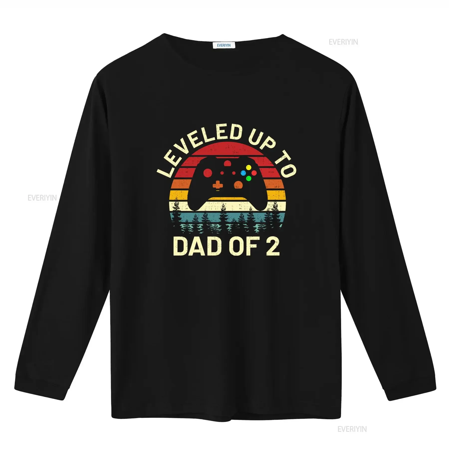 Leveled Up To Dad Of 2 Two Retro Video Game Controller T Shirt Fathers Day Gaming Expecting vintage Washed Soft Comfortable