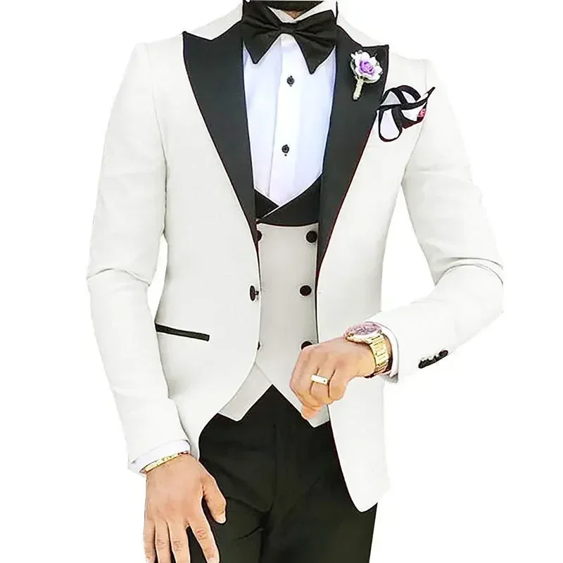 W99 Groom's three-piece suit dress performance