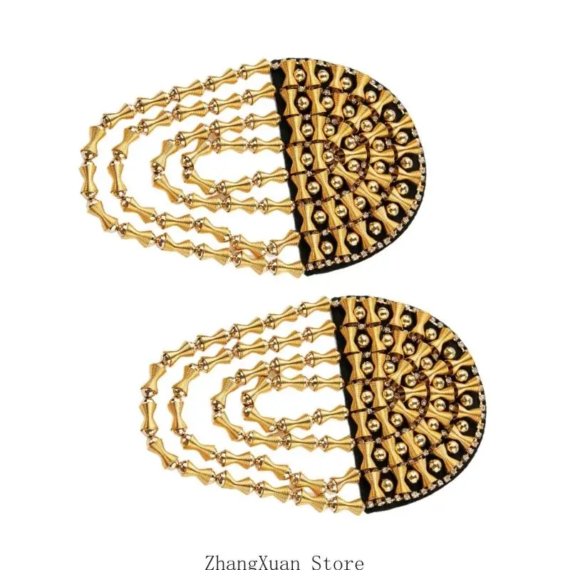 Quasten Epaulet Retro Pin Quasten Kette Epaulette Quasten Schulter Epaulet für Bühnenkostüme und Tanzaufführungen 3XUF – Detail 7