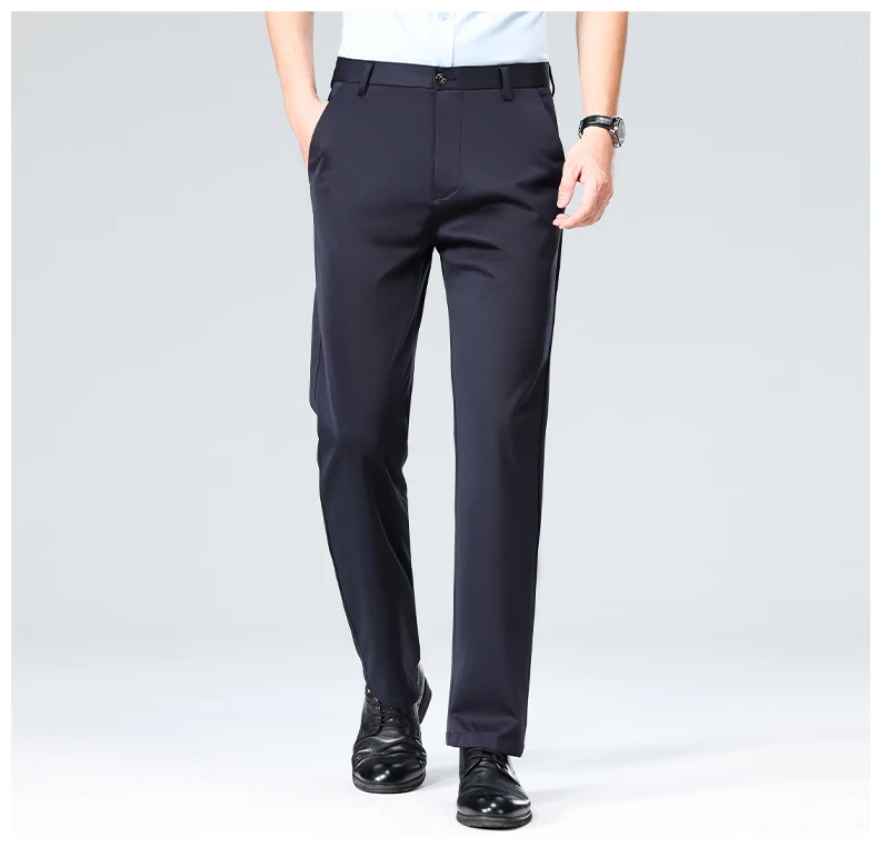 29-42 männer Sommer Dünne Mode Business Casual Anzug Hosen Lange Hosen männer Elastische Gerade Hülse Formale hosen Plus Größe – Detail 11