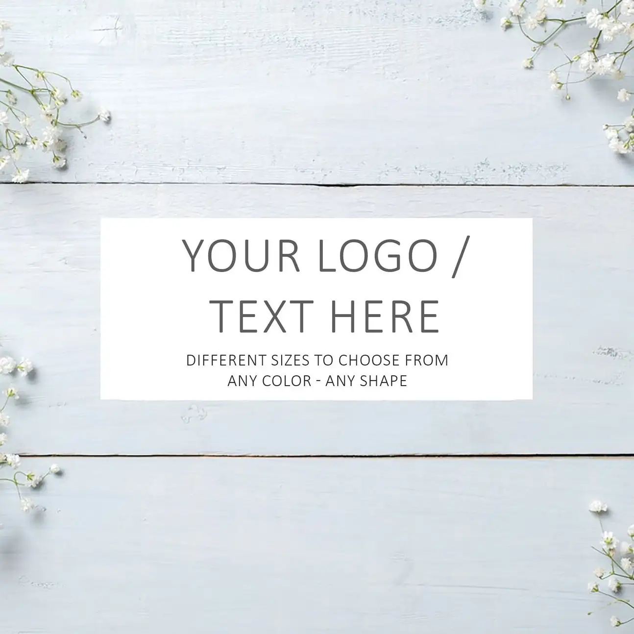 Adesivi Rettangolari Personalizzati | Etichette rettangolari personalizzate con logo/testo aziendale per pacchi, adesivi lunghi, sigilli per inviti
