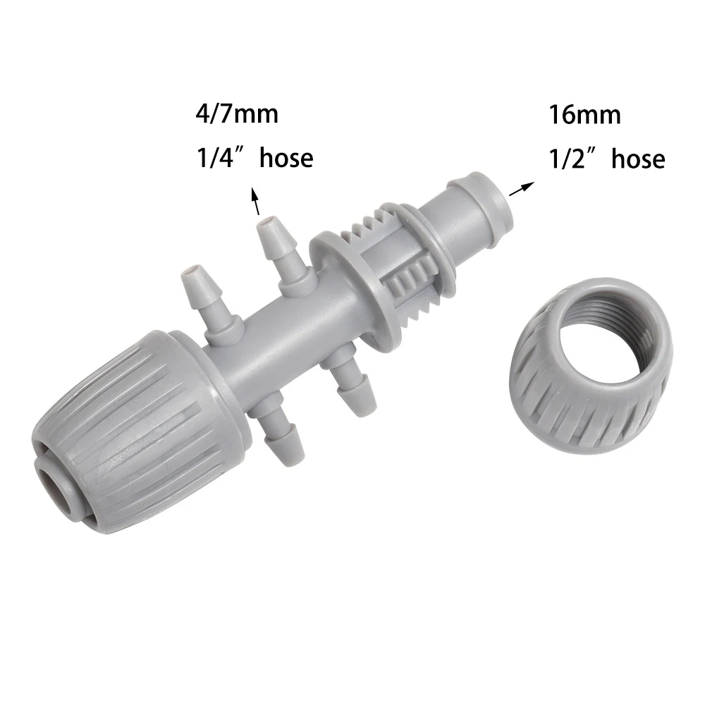 16mm 1/2 \'\'rura PE zablokowane złącze nakrętki mocujące ogród woda rura sprzęgająca 4/7mm złączki do węży do ogrodu gospodarstwa rolnego nawadnianie